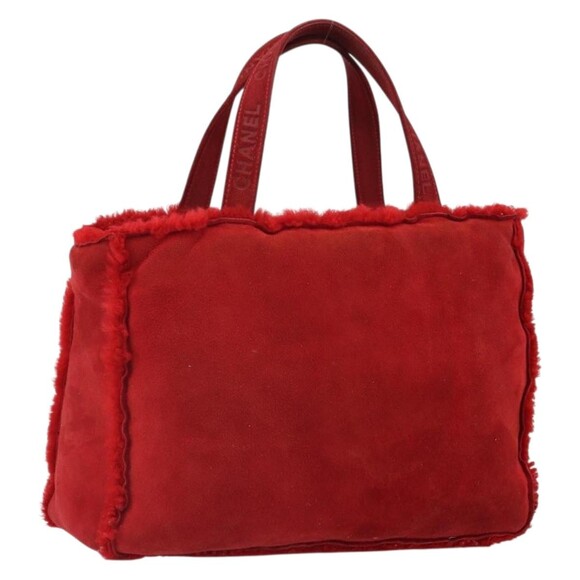 CHANEL Handbags - Chanel Tote Bag Suede Red CC